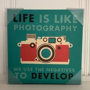 Hometrends Life Quote 10 * 10 inch Wall Art NWT